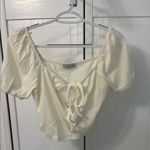 NWT Paper Crane Cream Puff Short Sleeve Top Medium